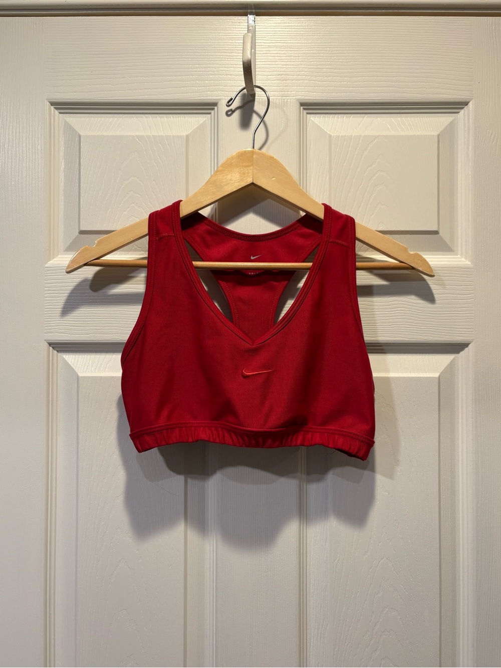 Vintage Nike Red Racerback Sports Bra with Small Swoosh